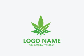  leaf logo design ready vector template