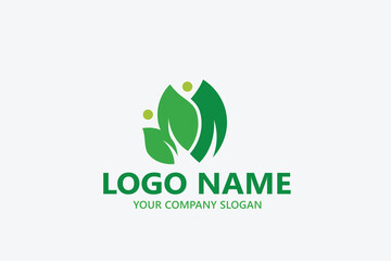  leaf logo design ready vector template