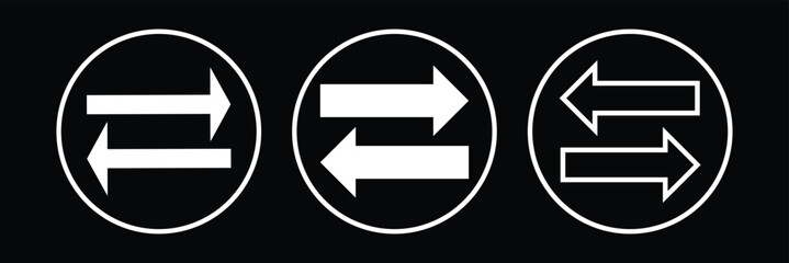 Transfer icon set. Exchange icon.