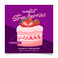 cake sale post template for social media