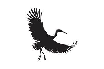 flying bird silhouette vector illustration.