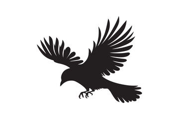 flying bird silhouette vector illustration.