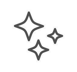 Futuristic sparkle related icon outline and linear vector.
