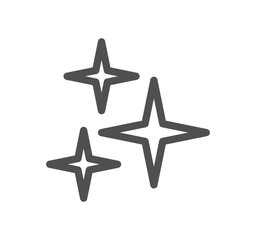 Futuristic sparkle related icon outline and linear vector.

