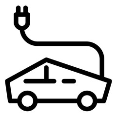 green car line icon vector illustration isolated on white background