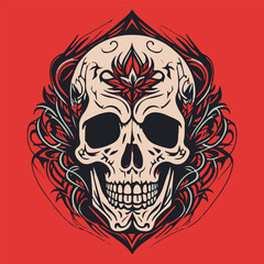 Skull Head Vector T-shirts Design 