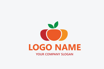 organic fruits and vegetables  logo vector