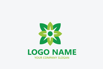  leaf logo design ready vector template