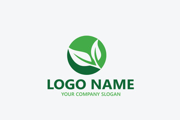  leaf logo design ready vector template