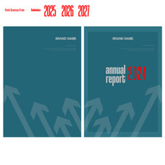 Annual Report Cover Template. Format A4.