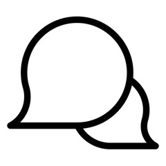 chat line icon vector illustration isolated on white background