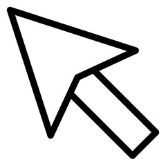 cursor line icon vector illustration isolated on white background