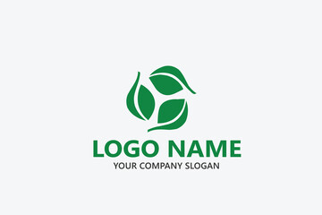  leaf logo design ready vector template