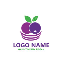 organic fruits and vegetables  logo vector