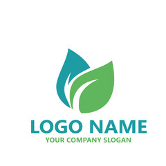  leaf logo design ready vector template