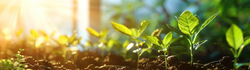 Fototapeta premium Economic Growth Visualization, Free Space Realistic