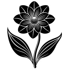 SPRIN FLOWER vector silhouette illustration svg file
