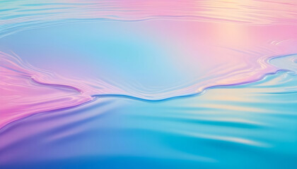 Pastel pink blue shades reflecting on the water surface