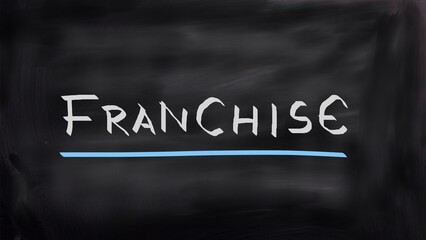 Fototapeta premium Franchise handwritten on blackboard 