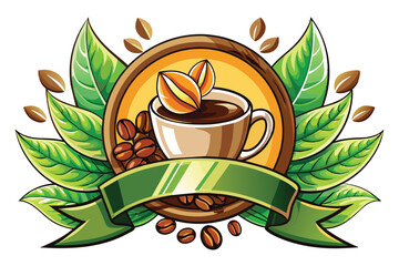 Modern Coffee Badge Logo Vector Design