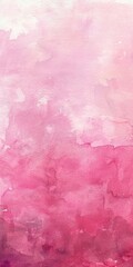 Fototapeta premium Water Color Ombre. Gradient Pink Watercolour Background Paper with Pastel Texture