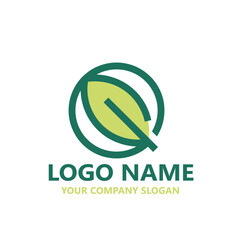  leaf logo design ready vector template