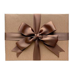 gift box with rectangular bow top view