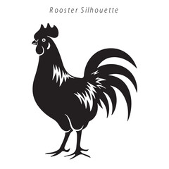 silhouettes of a rooster