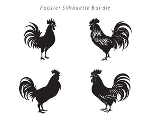 rooster silhouette bundle