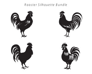 rooster silhouette bundle