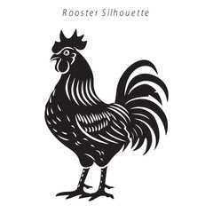 silhouettes of a rooster