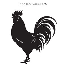 silhouettes of a rooster