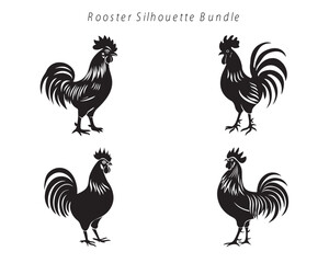 rooster silhouette bundle