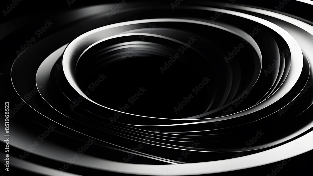 Canvas Prints a sophisticated and sleek swirl in black and white. the design should emphasize smooth curves and gr