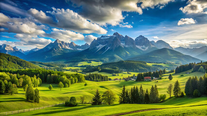 panorama of the mountains