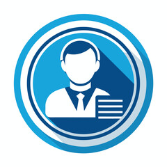 Contact man icon silhouette vector