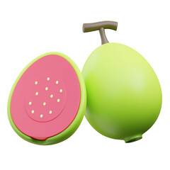 3D Guava Icon Illustration Render