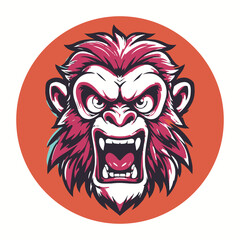 Monkey head vector t-shirts design