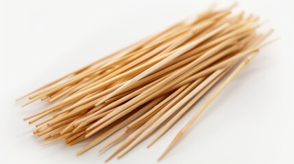 Toothpicks on a white background
