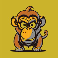 Fototapeta premium Monkey head vector t-shirts design