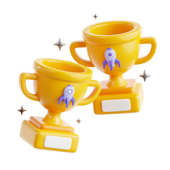 PNG 3D Achievement icon isolated on a white background