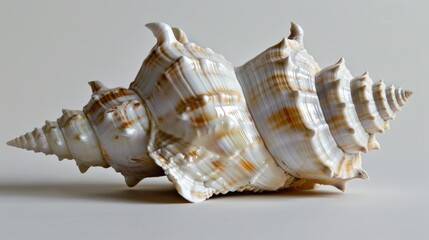 Obraz premium White background with a scapharca subcrenata shell