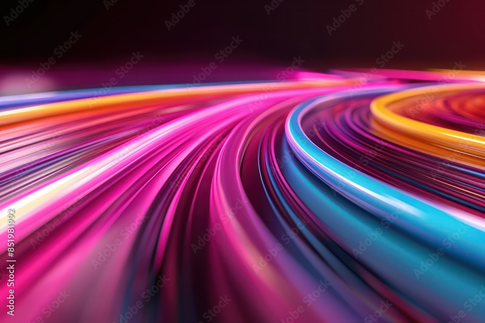 Aufkleber a colorful, abstract image of a rainbow with a purple line in the middle