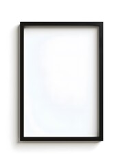 a black frame with a white empty center