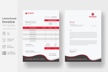 Letterhead and Invoice template design