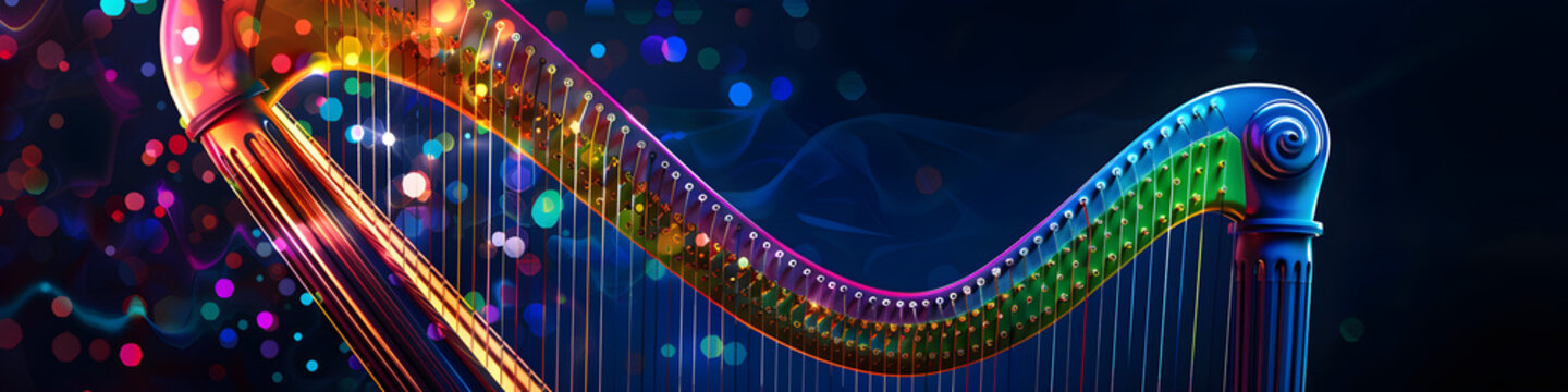 Bright, Neon Harp