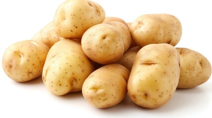 Potato displayed on a white backdrop
