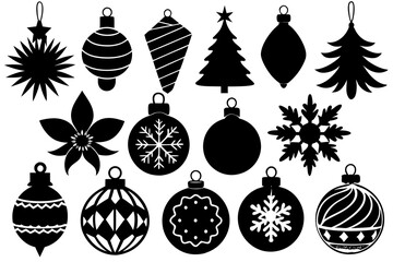 Christmas ornament vector silhouette illustration