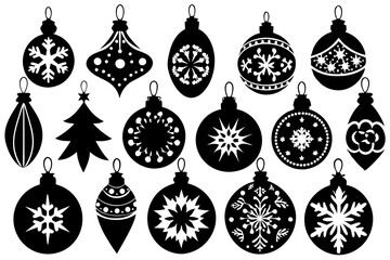 Christmas ornament vector silhouette illustration