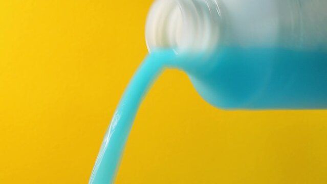Bottle Of Blue Liquid Pours Multiple Versions
